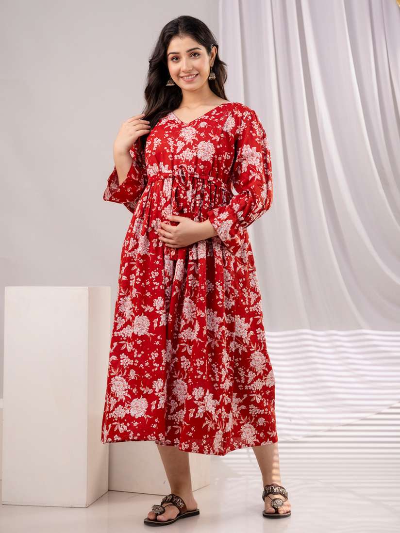 Cotton maxi dress myntra best sale