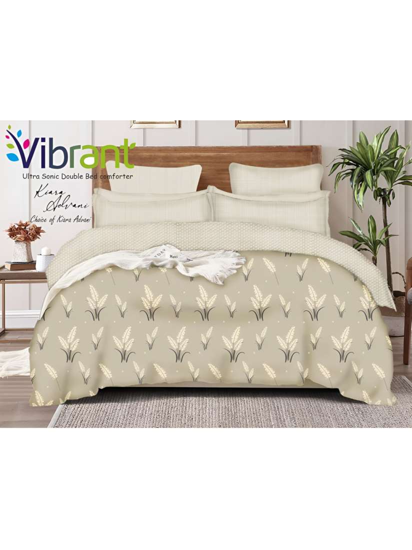 Buy Signature Beige Off White Floral Microfiber AC Room 350 GSM Double Bed Comforter Blankets Quilts and Dohars for Unisex 28723528 Myntra