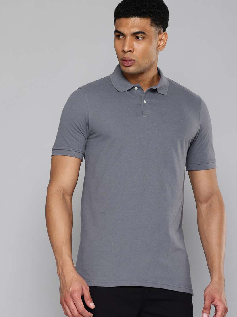 Buy Inesis By Decathlon Men Grey Cotton Polo Collar T Shirt Tshirts for Men 28727374 Myntra