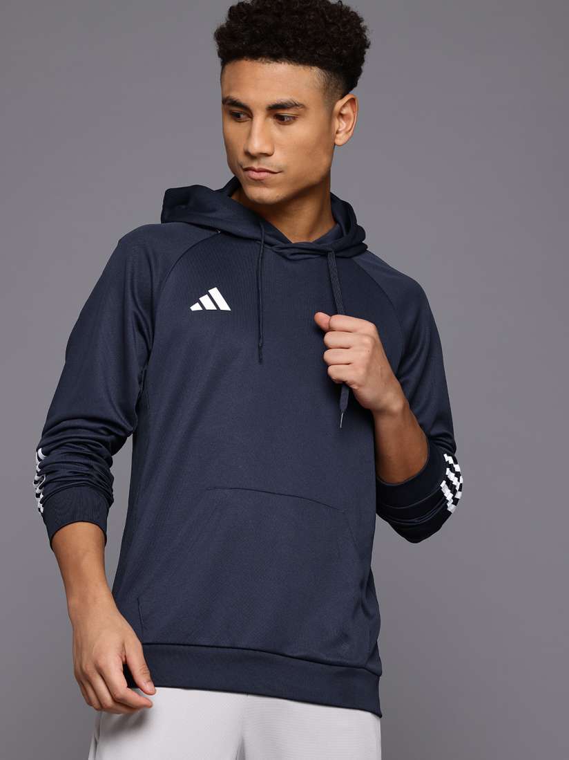 Buy ADIDAS Sereno Aeroready Cut 3 Stripes Hooded Sweatshirt Sweatshirts for Men 28730840 Myntra