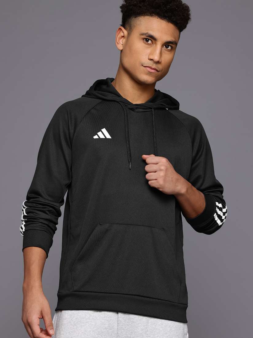 Buy ADIDAS Sereno Aeroready Cut 3 Stripes Hooded Sweatshirt Sweatshirts for Men 28730844 Myntra