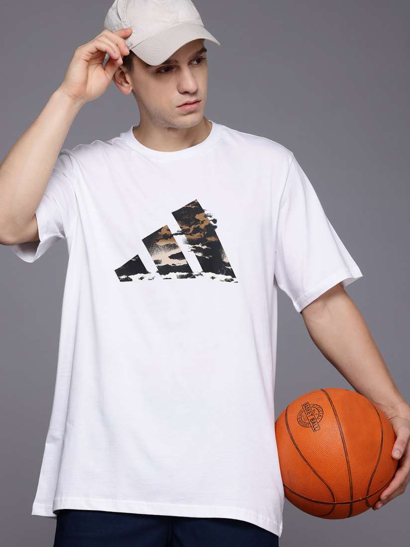Buy ADIDAS Men Summer Logo Pure Cotton Basketball T shirt Tshirts for Men 28731024 Myntra