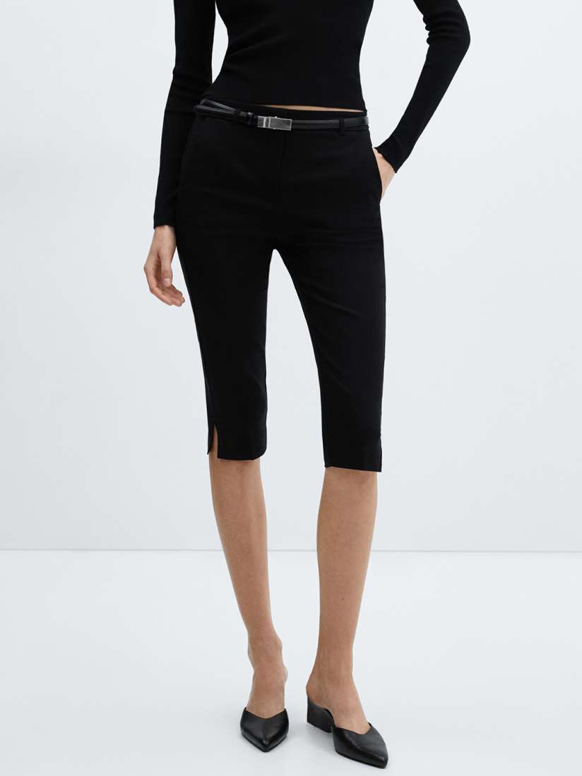 Buy MANGO Capri Trousers with Belt Trousers for Women 28731386 Myntra