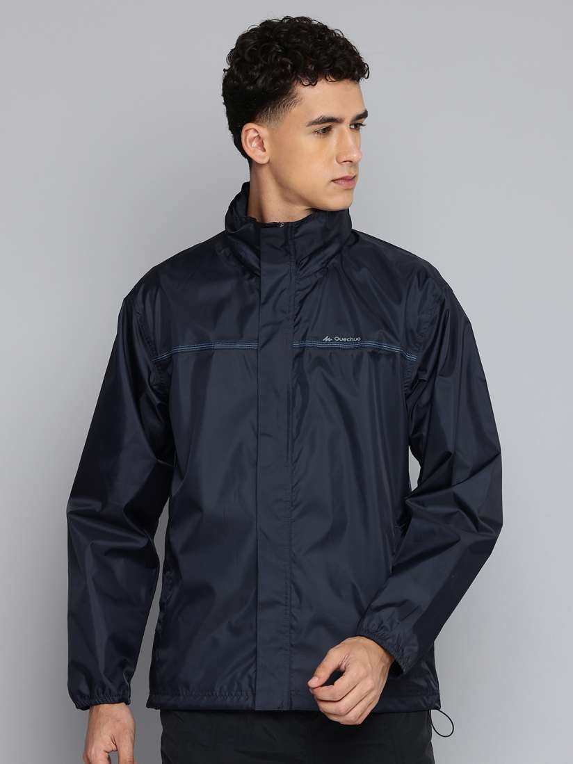 Buy Quechua By Decathlon Men Navy Blue Full Zip Compact Waterproof Rain Jacket Jackets for Men 28732672 Myntra