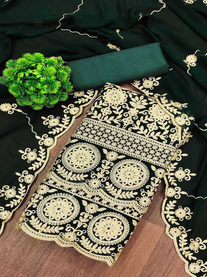 Buy Peachmode Embroidered Silk Georgette Unstitched Dress Material Dress Material for Women 28745030 Myntra