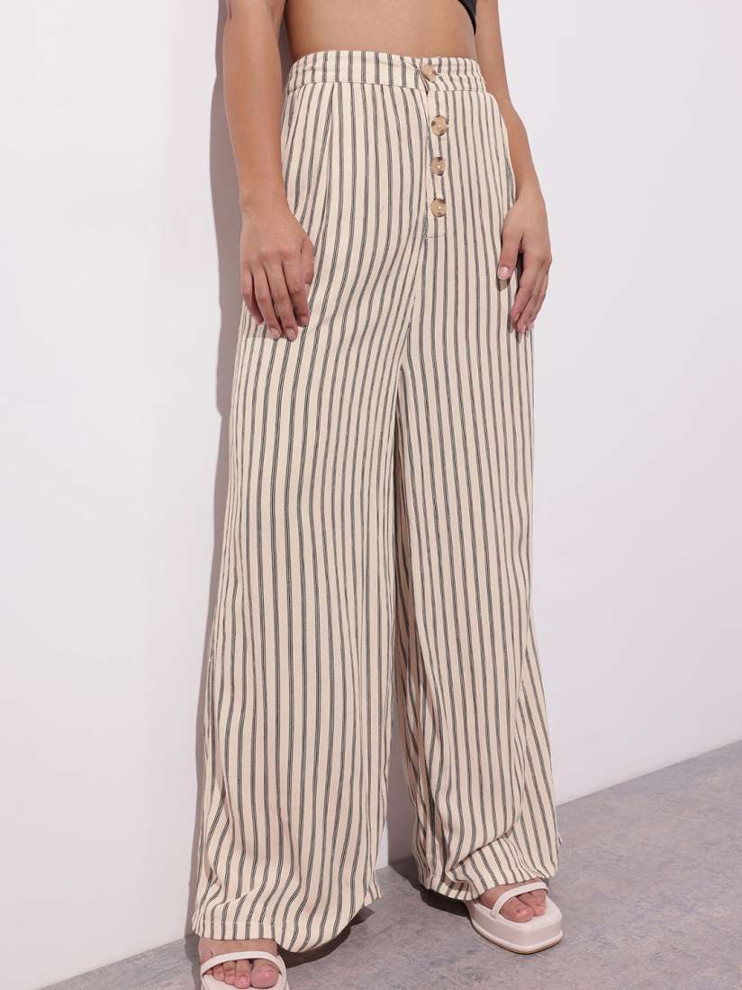 Striped ladies trousers on sale