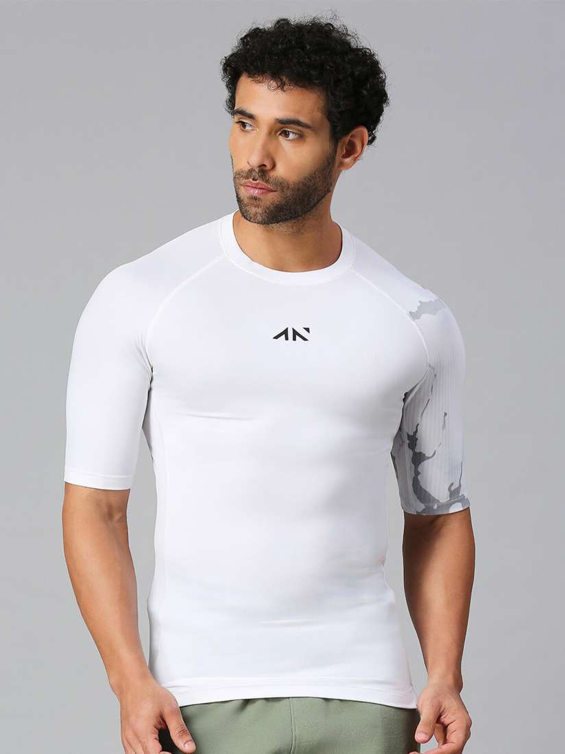 Buy AESTHETIC NATION Dri FIT Round Neck Compression T shirt Tshirts for Men 28747892 Myntra