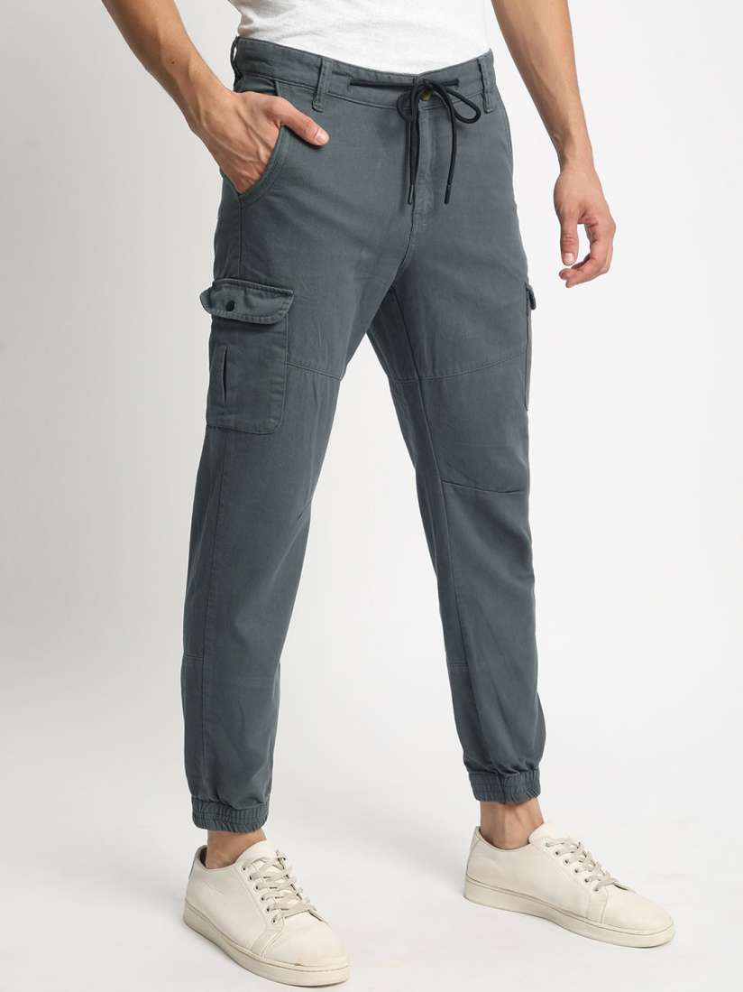 Buy The Roadster Lifestyle Co Pure Cotton Cargo Joggers Trousers for Men 28749398 Myntra