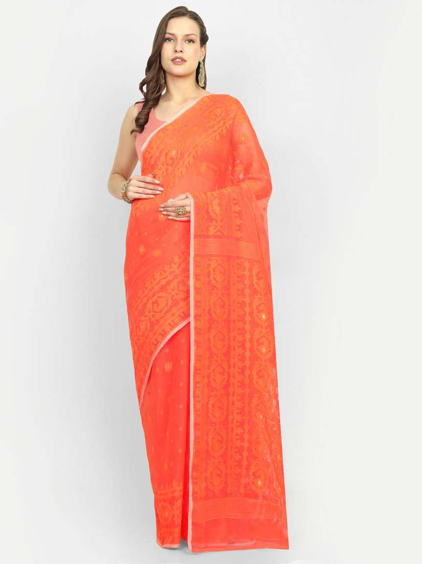 Buy SPRISH Woven Design Jaali Jamdani Saree Sarees for Women 28750886 Myntra