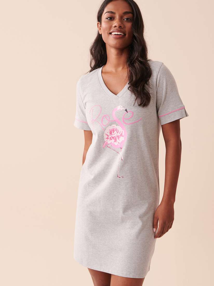 Buy La Vie en Rose Graphic Printed T shirt Nightdress Nightdress for Women 28754288 Myntra