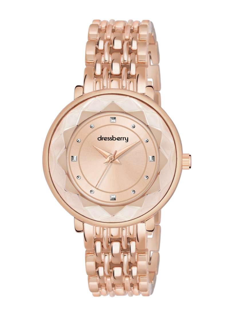 Buy DressBerry Women Rose Gold Textured Dial Analogue Watch HOBDB 301 RG Watches for Women 28756214 Myntra