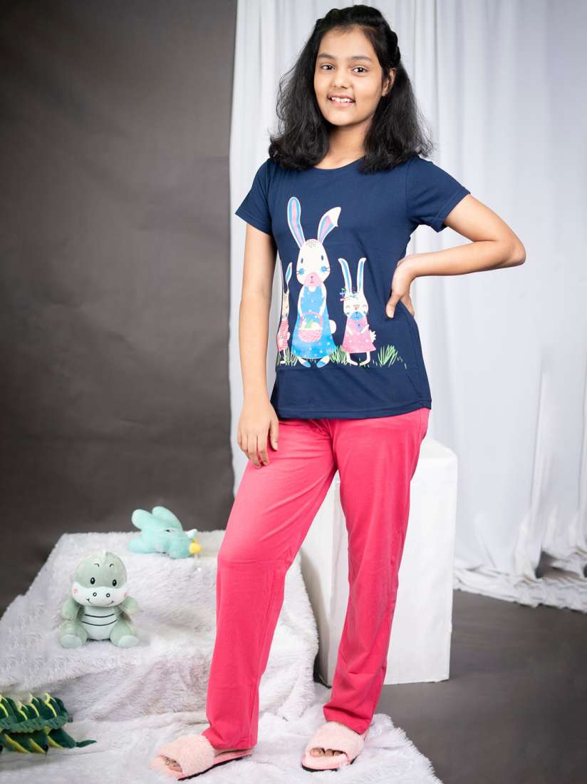 Buy BAESD Girls Printed Pure Cotton Night suit Night suits for Girls 28760670 Myntra