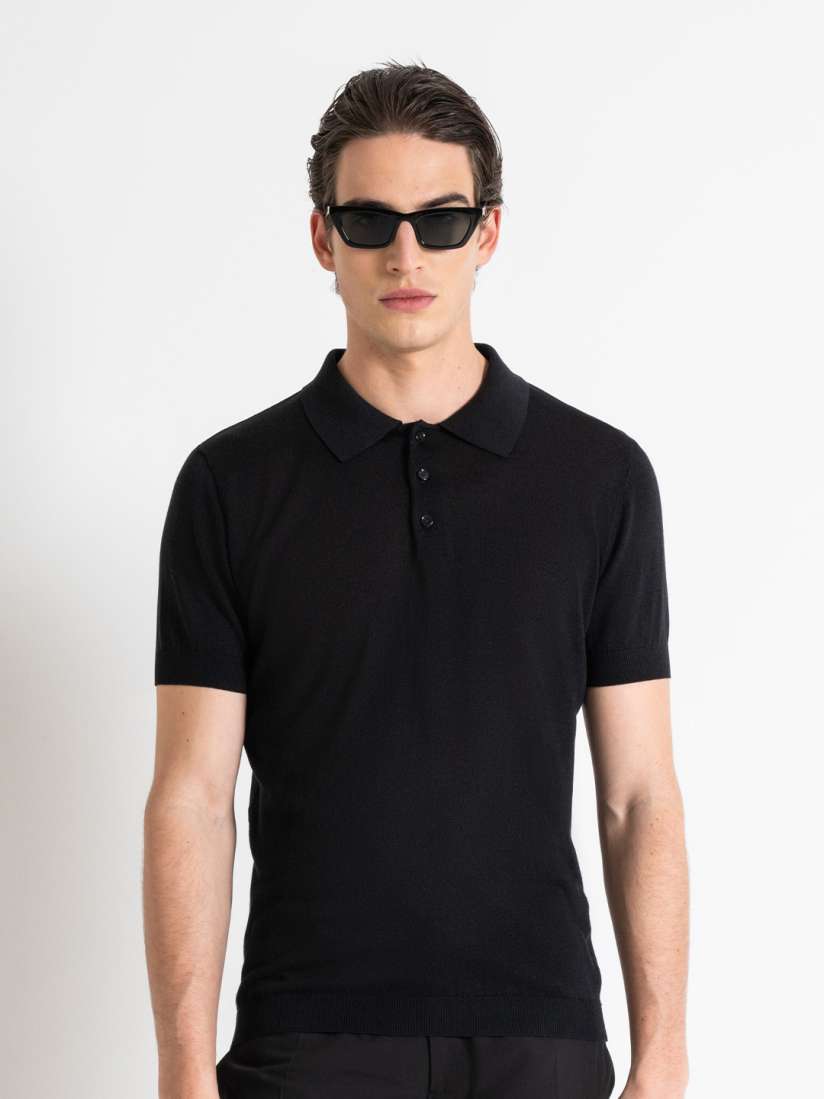 Buy Antony Morato Polo Collar Short Sleeves Cotton Slim Fit T shirt Tshirts for Men 28760728 Myntra
