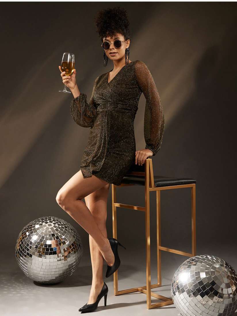 Ae long sleeve wrap dress sale