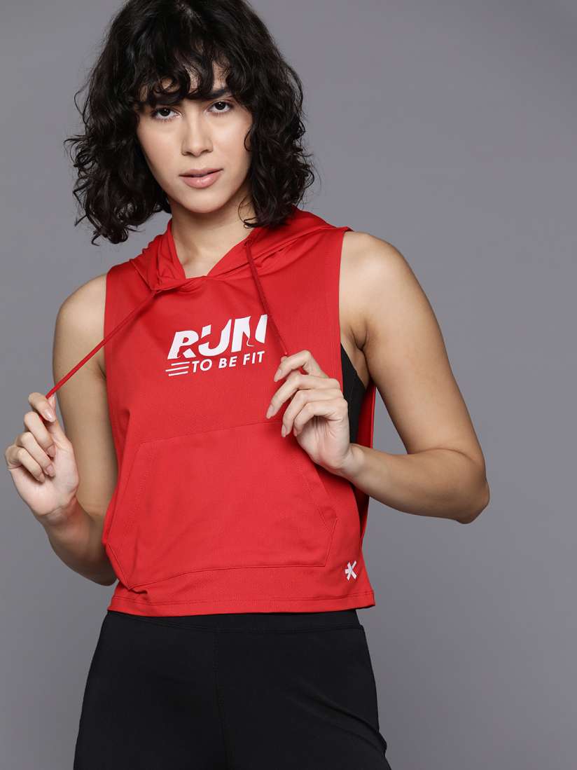 Buy HRX by Hrithik Roshan Typography Printed Hooded Tank Top Tops for Women 28771534 Myntra