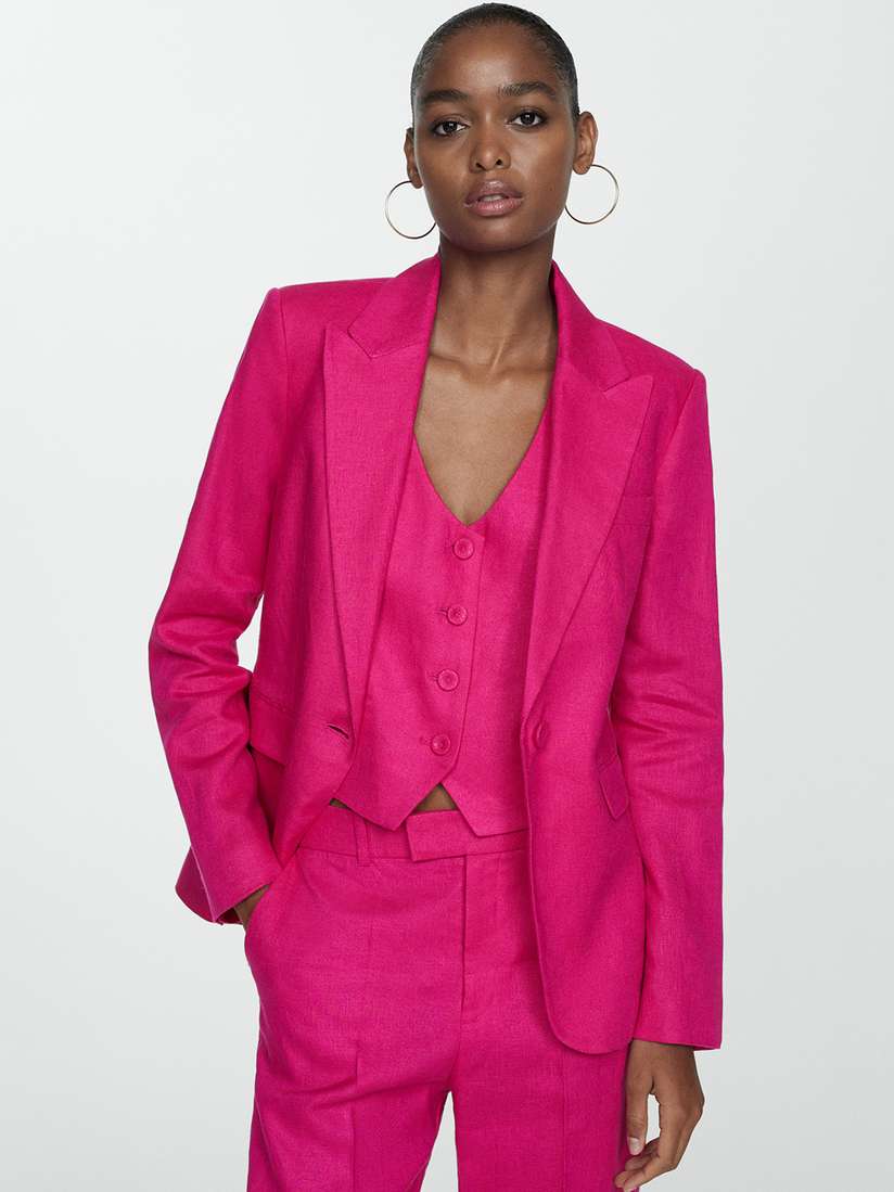 Linen Mango Waistcoat Womens Buy MANGO Pure Linen V-Neck