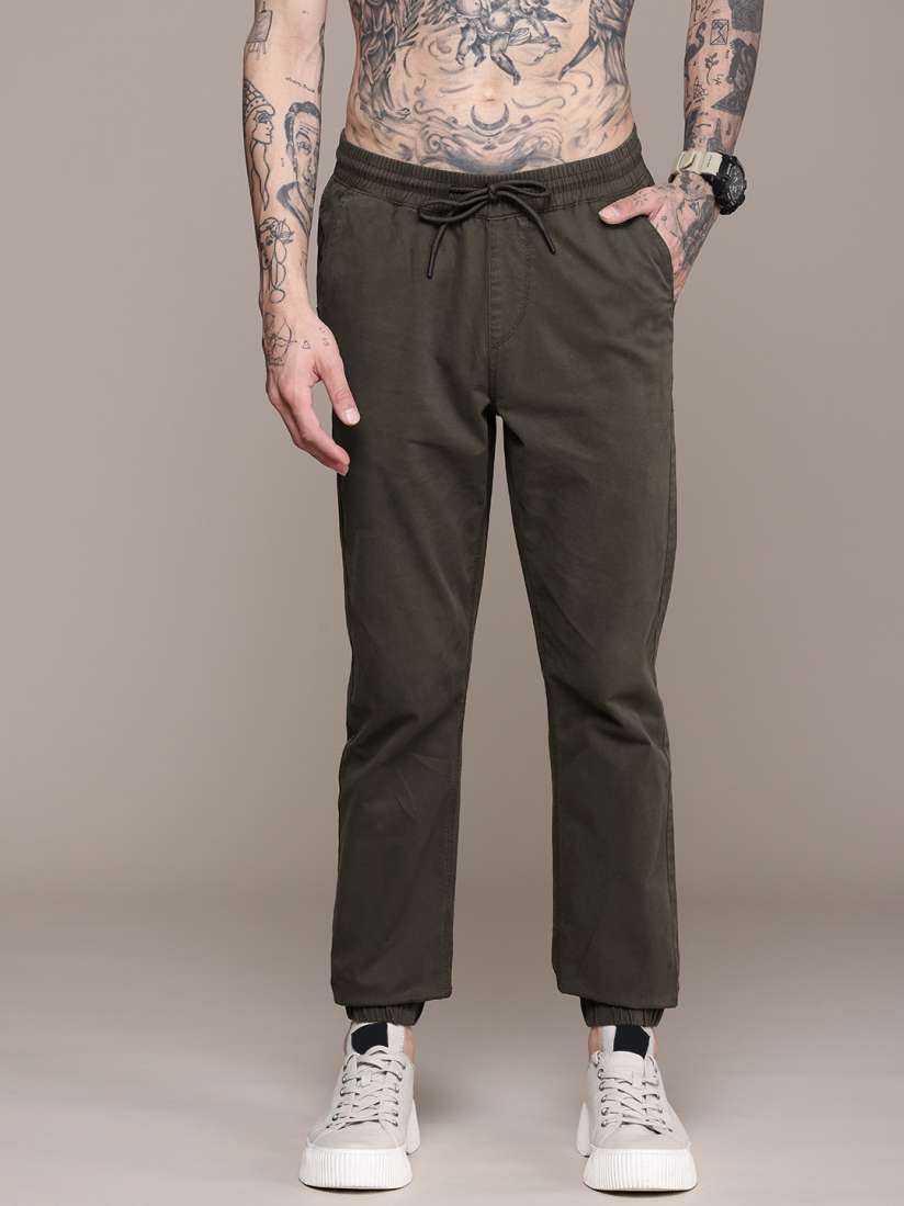 Buy Roadster Men Relaxed Tapered Fit Joggers Trousers for Men 28778124 Myntra
