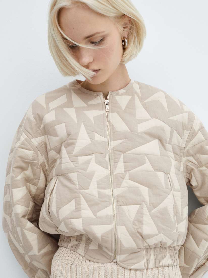 Mango quilted jacket best sale