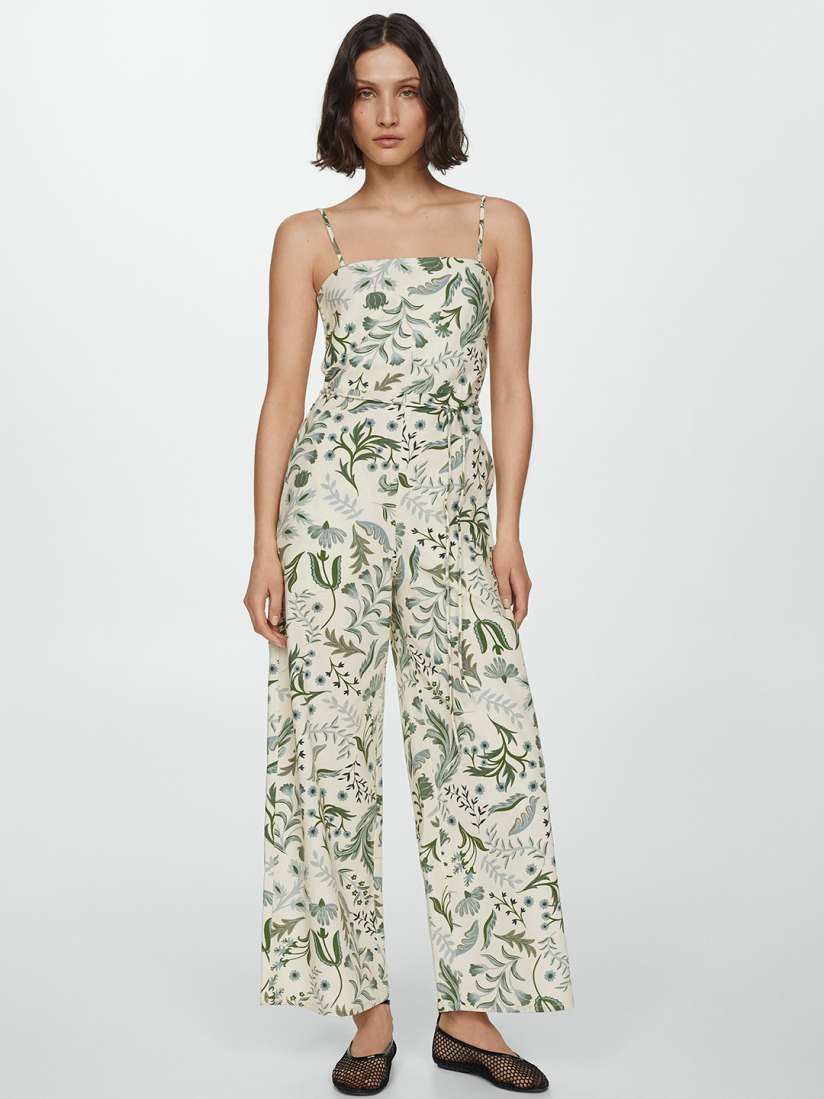 Buy MANGO Shoulder Straps Printed Basic Jumpsuit Jumpsuit for Women 28790218 Myntra