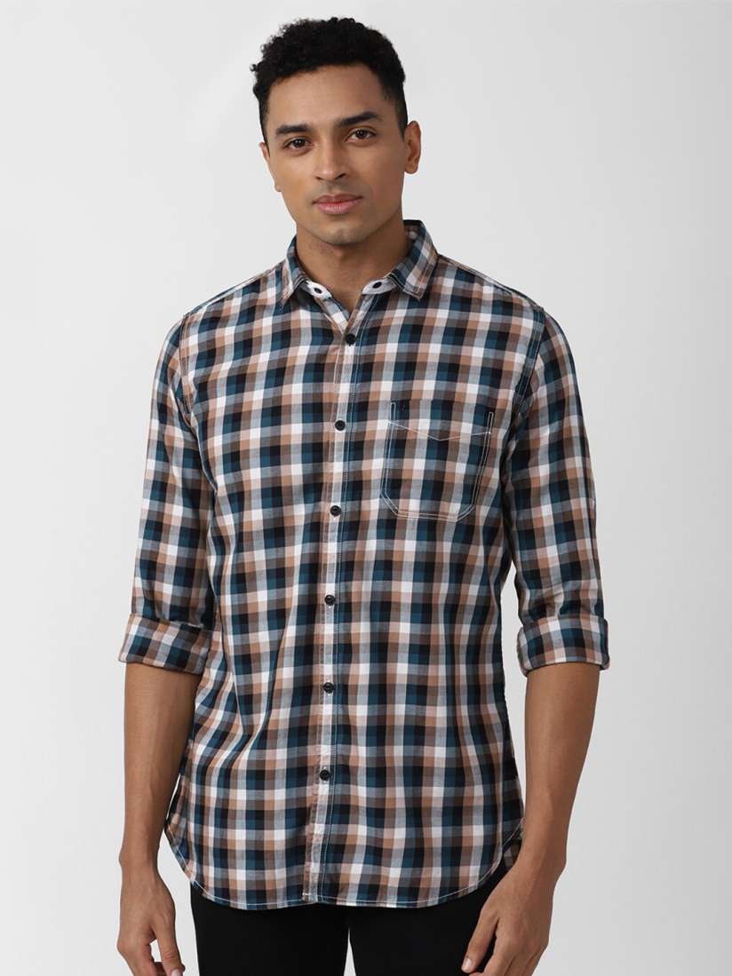 Buy VAN HEUSEN DENIM LABS Slim Fit Buffalo Checked Casual Shirt Shirts for Men 28793916 Myntra