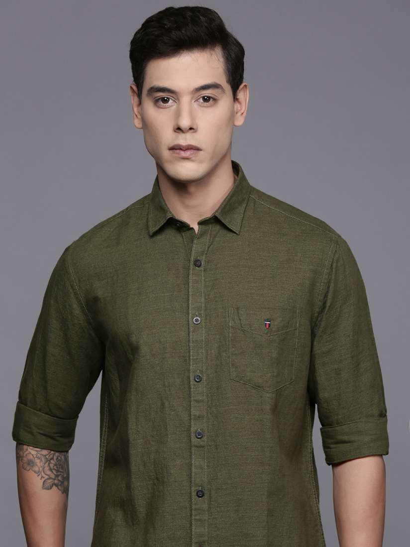 Buy Louis Philippe Sport Slim Fit Linen Cotton Shirt Shirts for Men 28796918 Myntra