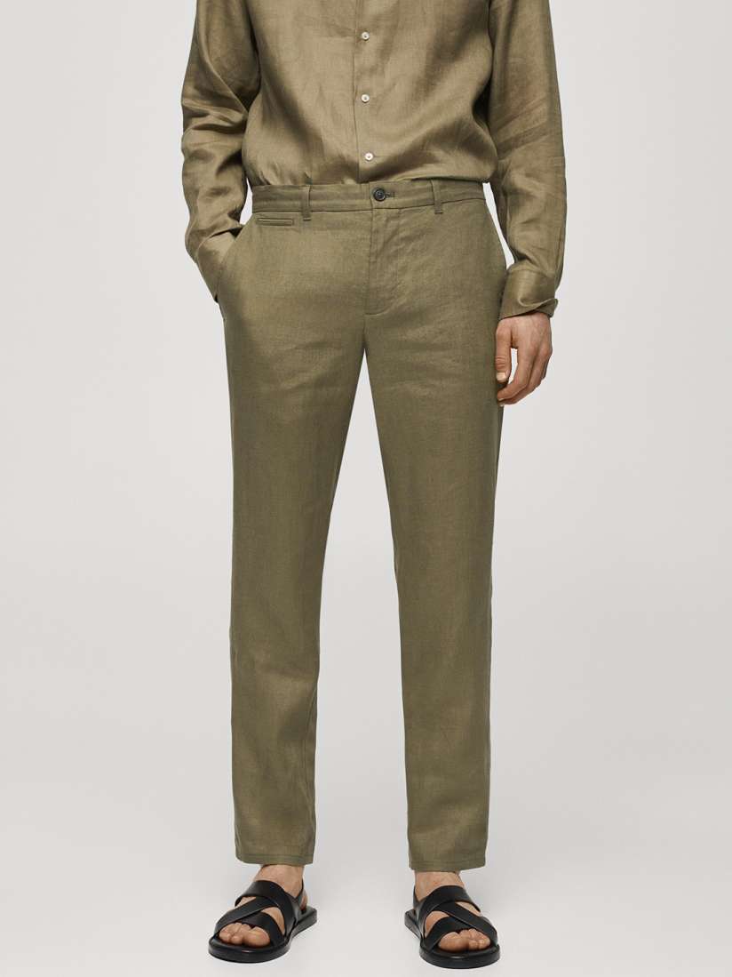 Buy MANGO MAN Slim Fit Smart Casual Trousers Trousers for Men 28844198 Myntra
