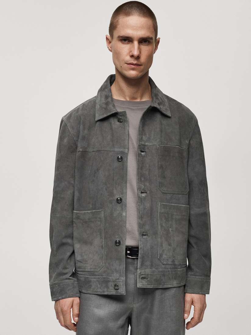 Buy MANGO MAN Suede Leather Jacket Jackets for Men 28844286 Myntra