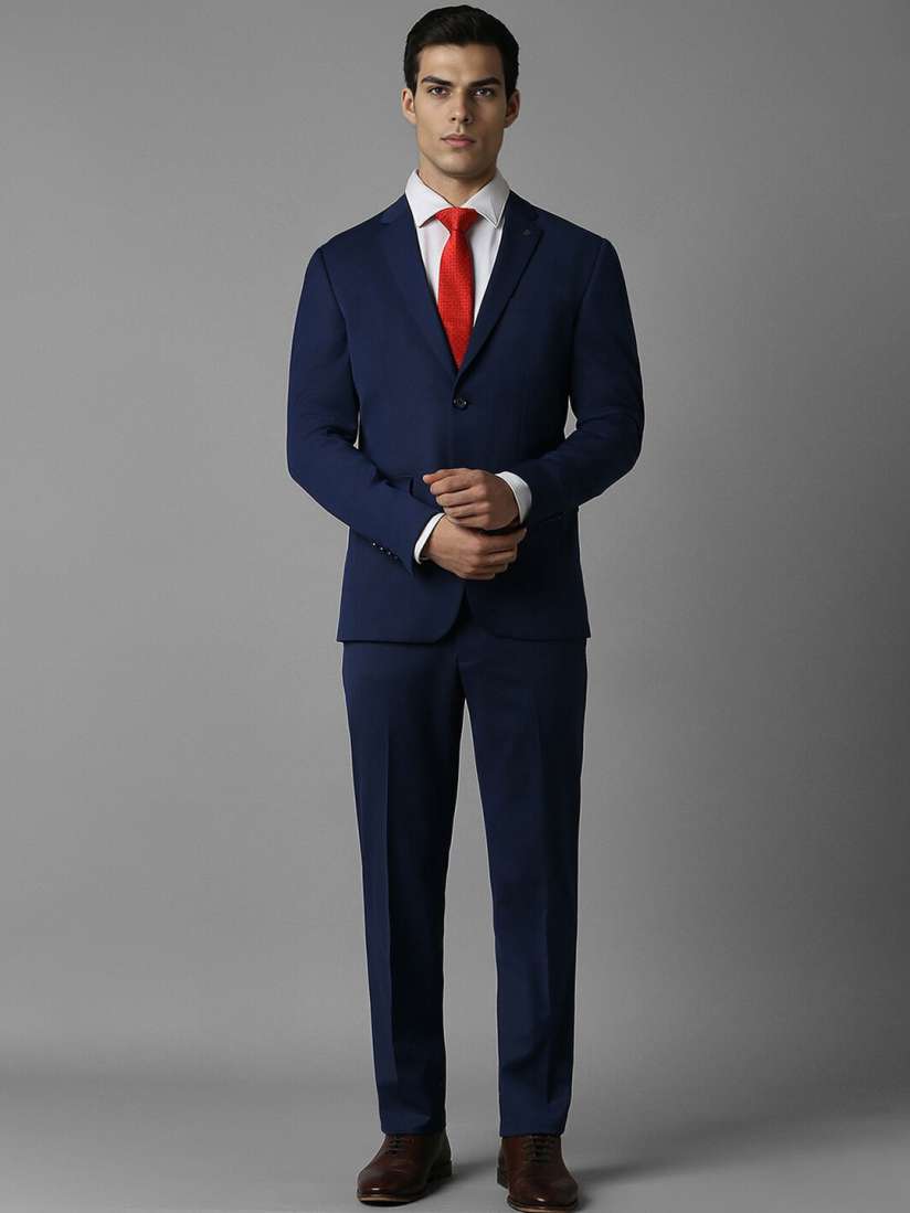 Buy Louis Philippe Men Slim Fit Single Breasted Two Piece Formal Suit Suits for Men 28845696 Myntra