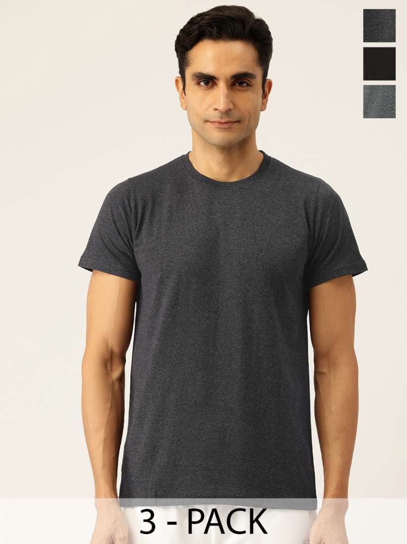 Buy Chromozome Pack Of 3 Cotton Lounge T shirt Lounge Tshirts for Men 28850274 Myntra