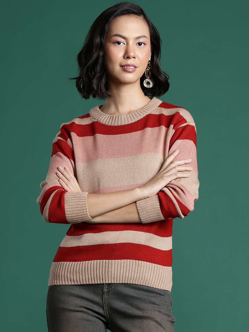 DressBerry Women Striped Pullover