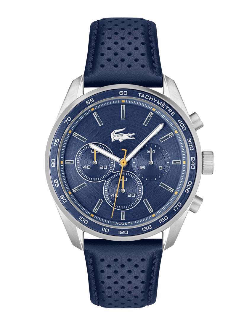 Buy Lacoste Men Boston Leather Analogue Chronograph Watch 2011344 Blue Watches for Men 28852106 Myntra