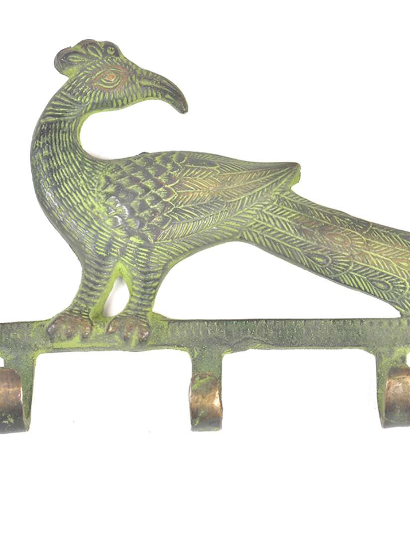 Amazon Brass Branch Coat Hook Buy Indianshelf Gold Toned Peacock - Main Image