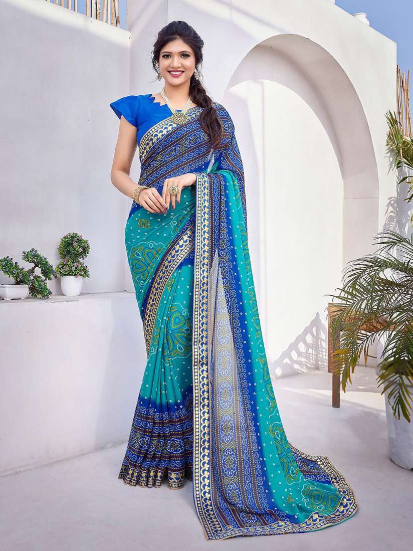 Buy KALINI Bandhani Printed Saree Sarees for Women 28863182 Myntra