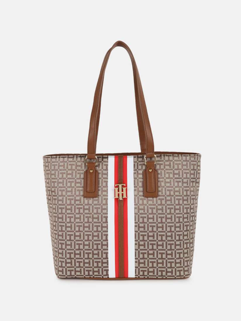 Buy Tommy Hilfiger Typography Printed Structured Shoulder Bag Handbags for Women 28869772 Myntra