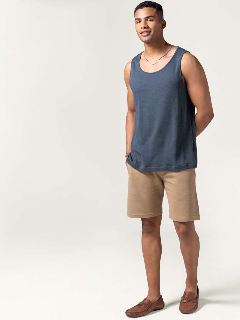 トップス DAMAGE WAFFLE TANK TOP/GREIGE ANCELLM - DAMAGE WAFFLE TANK TOP/WHITE | NapsNote