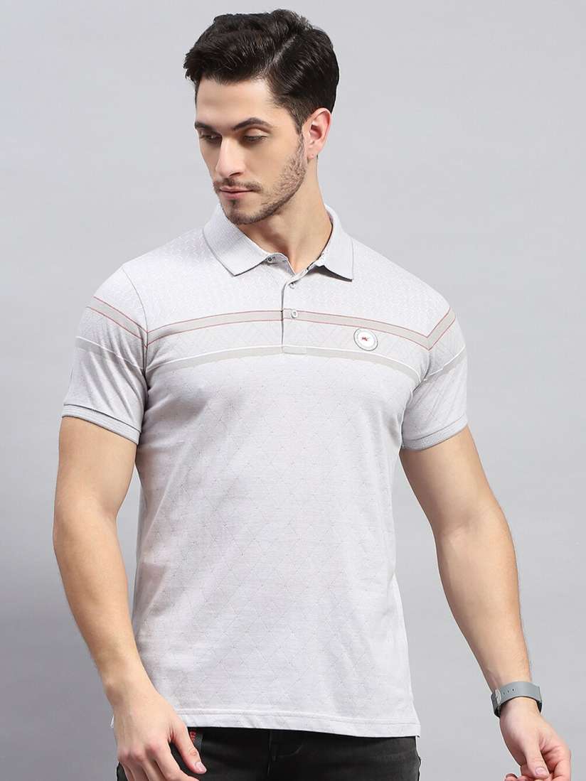 Buy Monte Carlo Striped Cotton Polo Collar T shirt Tshirts for Men 28875044 Myntra