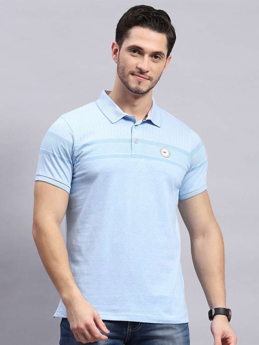 Buy Monte Carlo Striped Polo Collar Cotton T shirt Tshirts for Men 28875148 Myntra