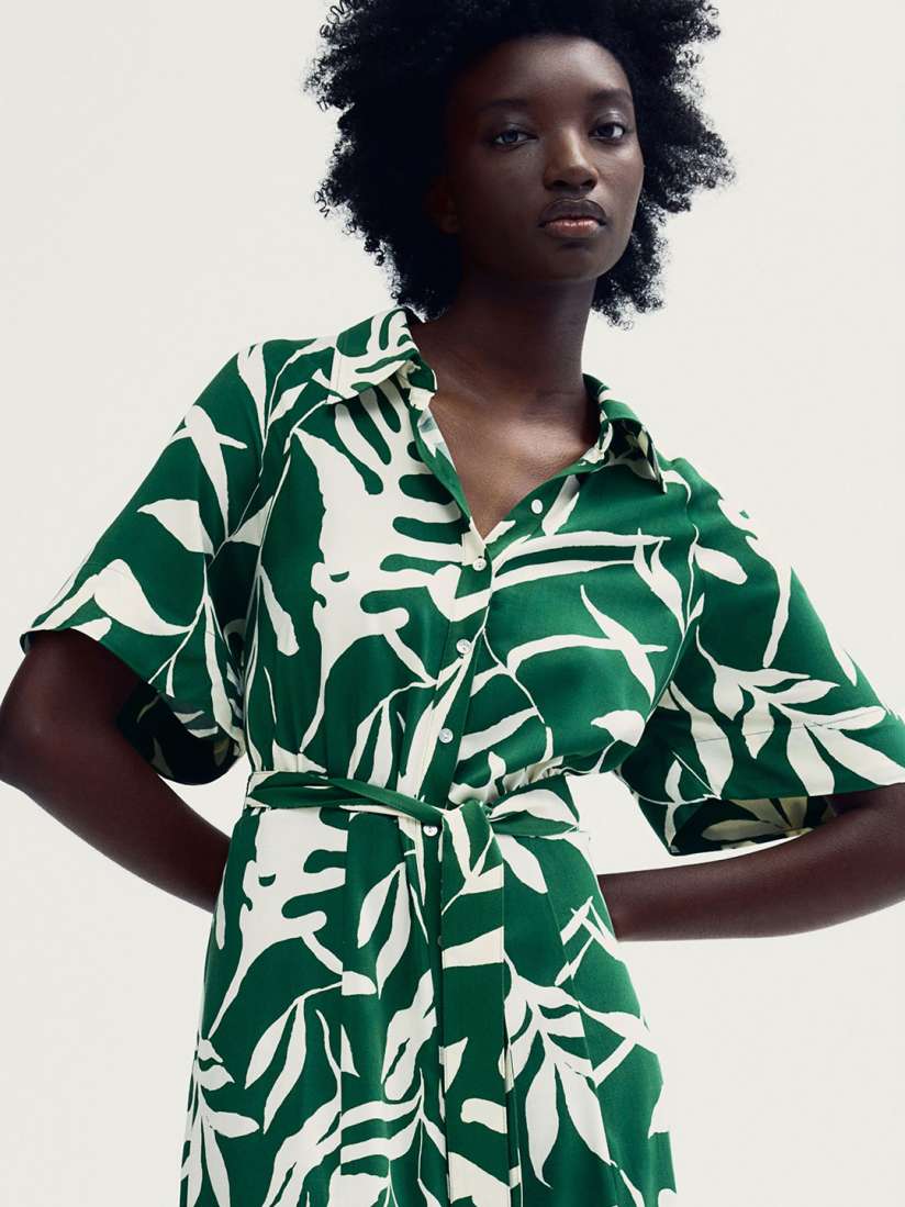 Leaf print dress h&m sales