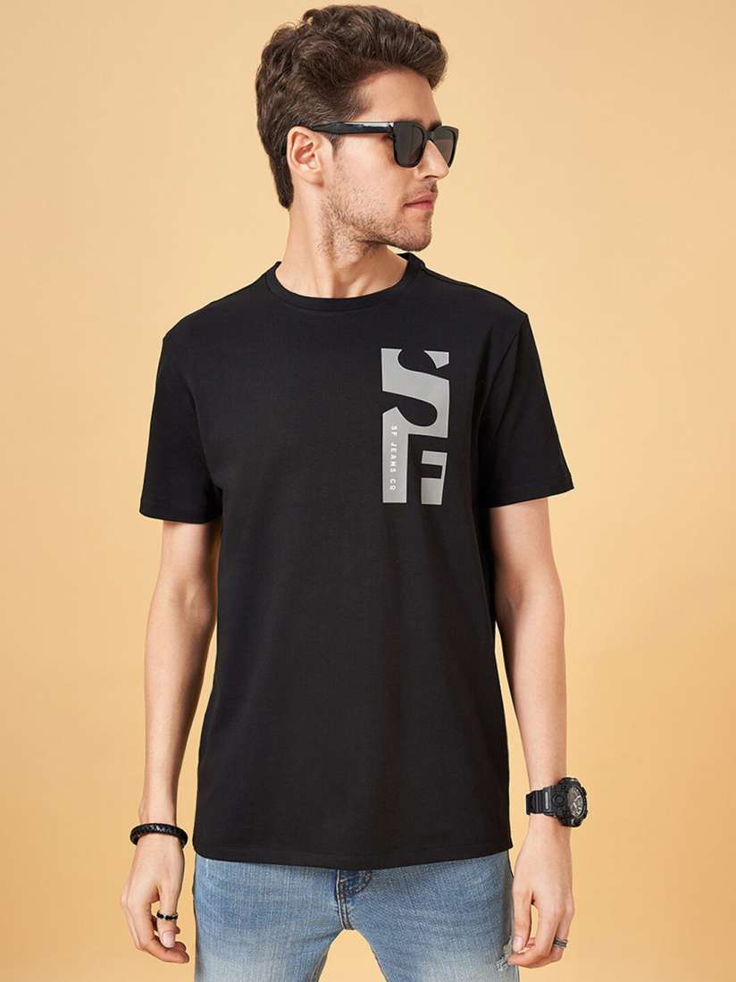 Buy SF JEANS by Pantaloons Graphic Printed Slim Fit T shirt Tshirts for Men 28881108 Myntra
