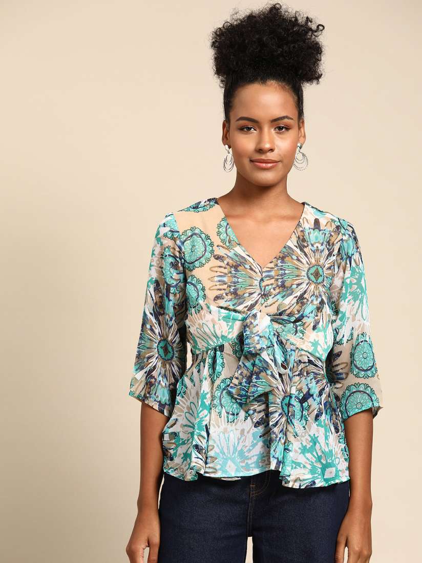 Chiffon peplum top sales