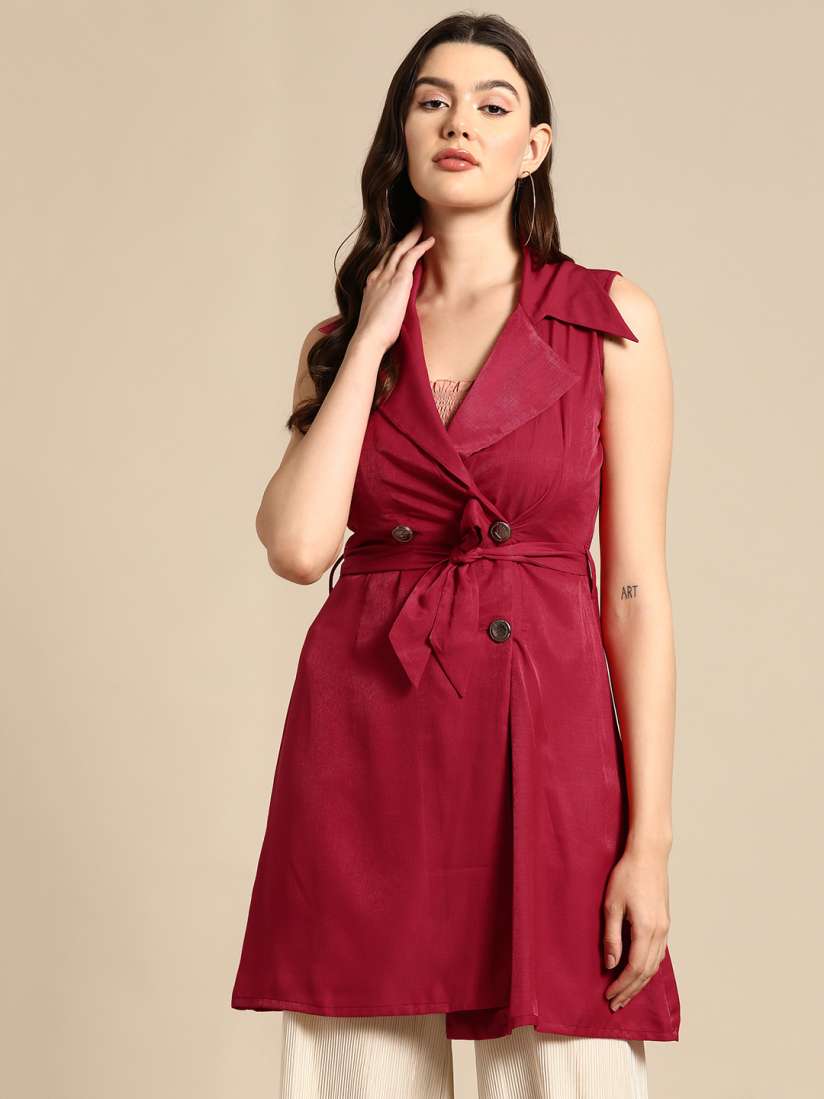 Buy WoowZerz Slim Fit Longline Coat Coats for Women 28885120 Myntra