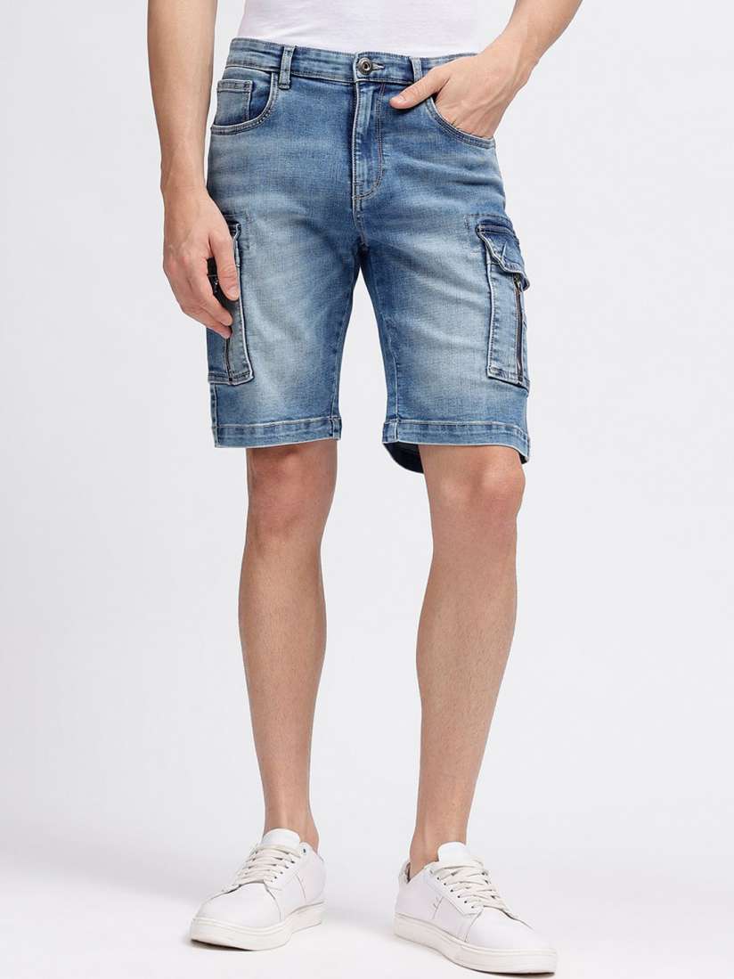 Buy Iconic Men Washed Regular Fit Cotton Shorts Shorts for Men 28889378 Myntra