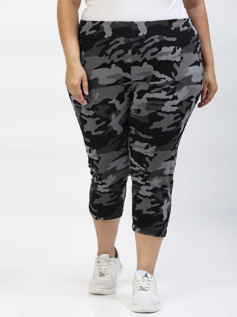 Buy plusS Women Grey Plus Size Printed Capris Capris for Women 28891426 Myntra