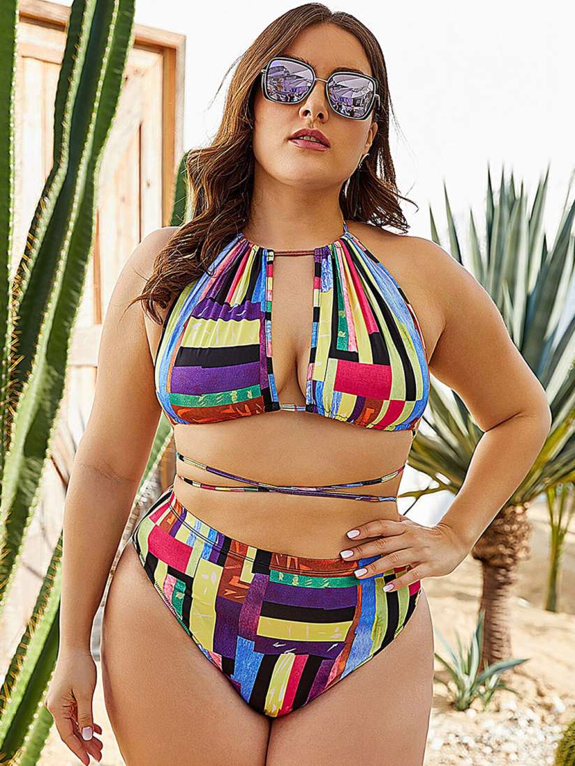 Buy LULU SKY Plus Size Printed Bikini Set Swimwear for Women 28895506 Myntra