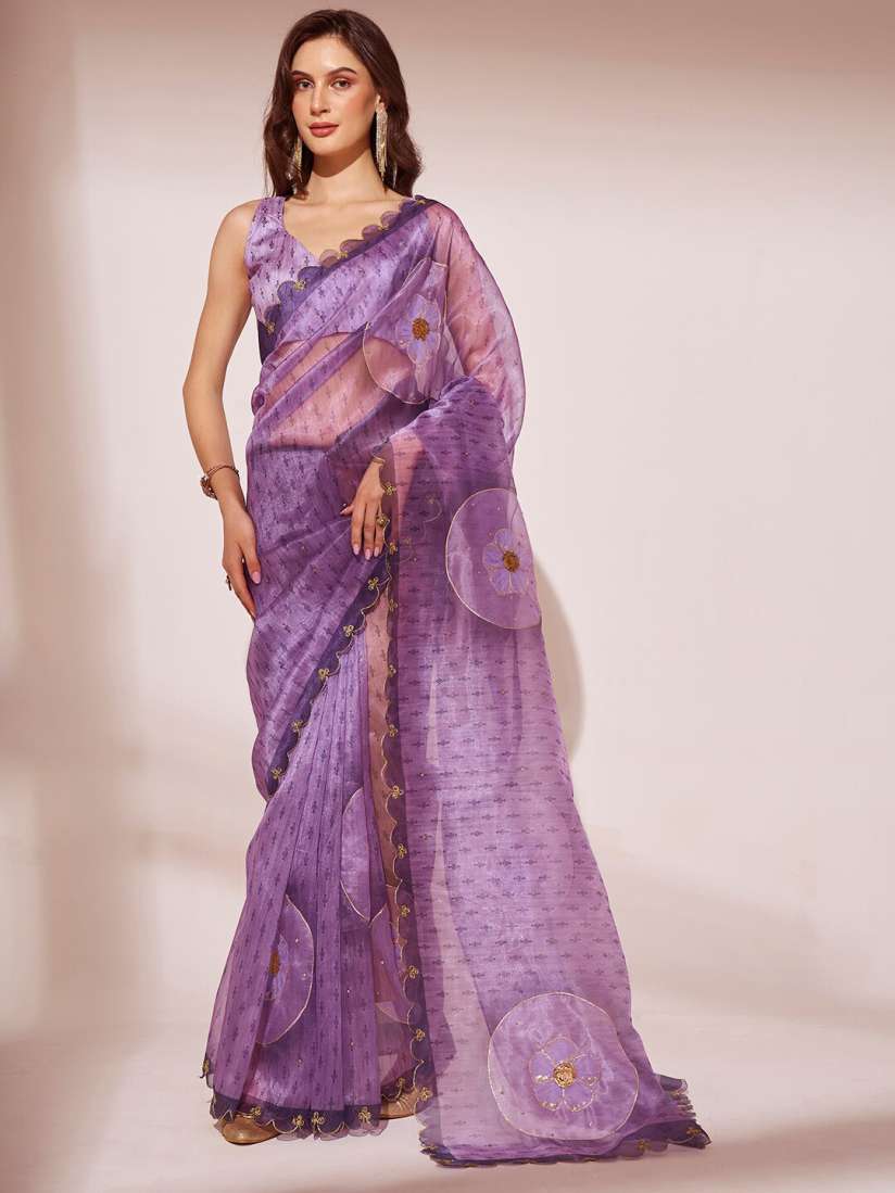 Buy Ishin Floral Printed Embroidered Saree Sarees for Women 28900818 Myntra