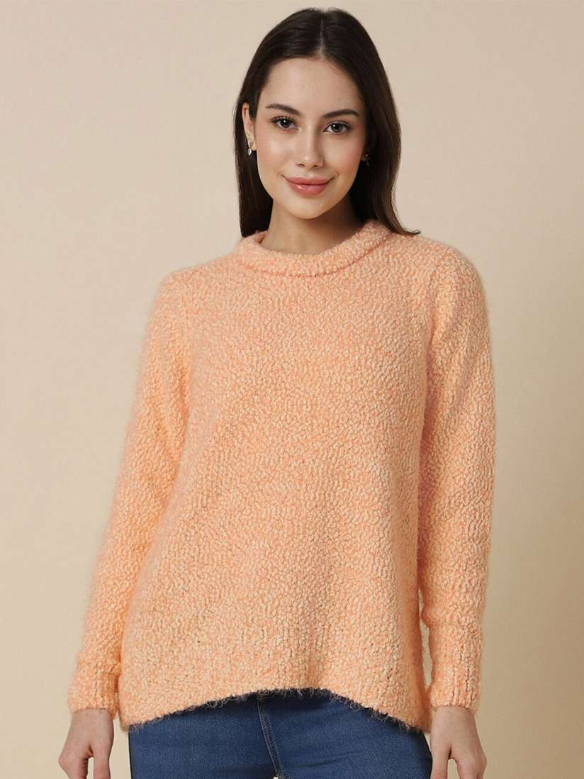 Buy Allen Solly Woman Ribbed Pure Acrylic Pullover Sweater Sweaters for Women 28903076 Myntra