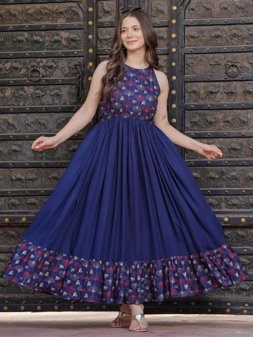Buy PURSHOTTAM WALA Sleeveless Floral Maxi Dress Dresses for Women 28903252 Myntra
