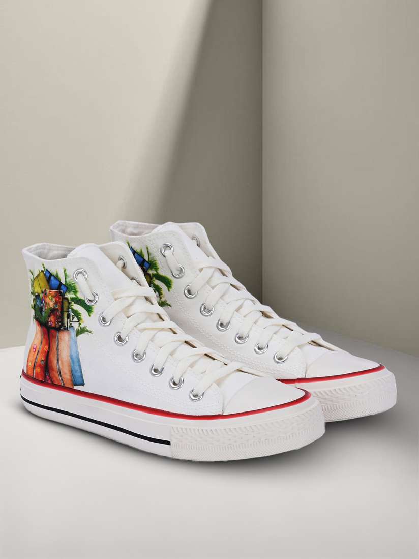 Buy CROWCIA LONDON Men Printed Round Toe Lightweight Canvas Sneakers Casual Shoes for Men 28907012 Myntra