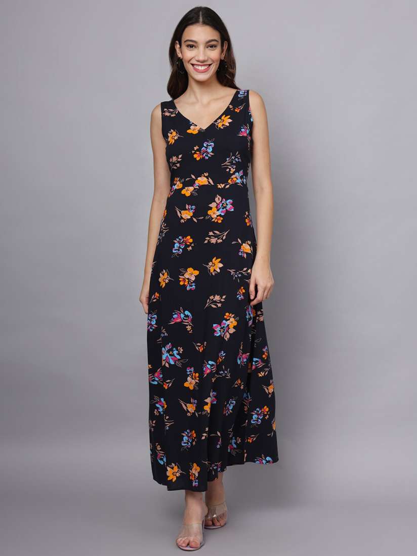 Buy Eavan Women Floral Print Maxi Dress Dresses for Women 28907616 Myntra