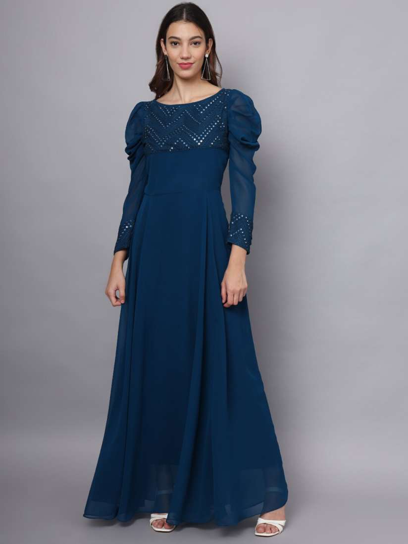 Buy Eavan Boat Neck Maxi Dress Dresses for Women 28907654 Myntra